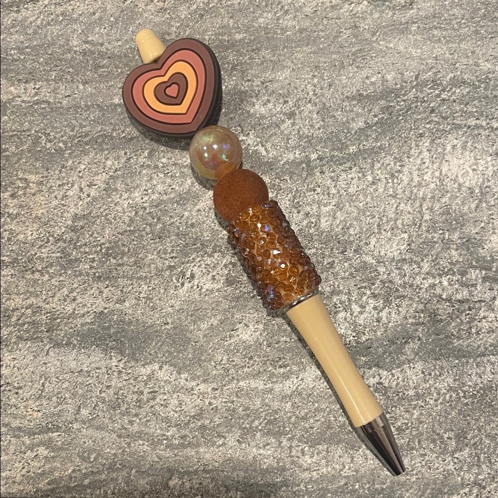 Handmade Beadable Heart Pen